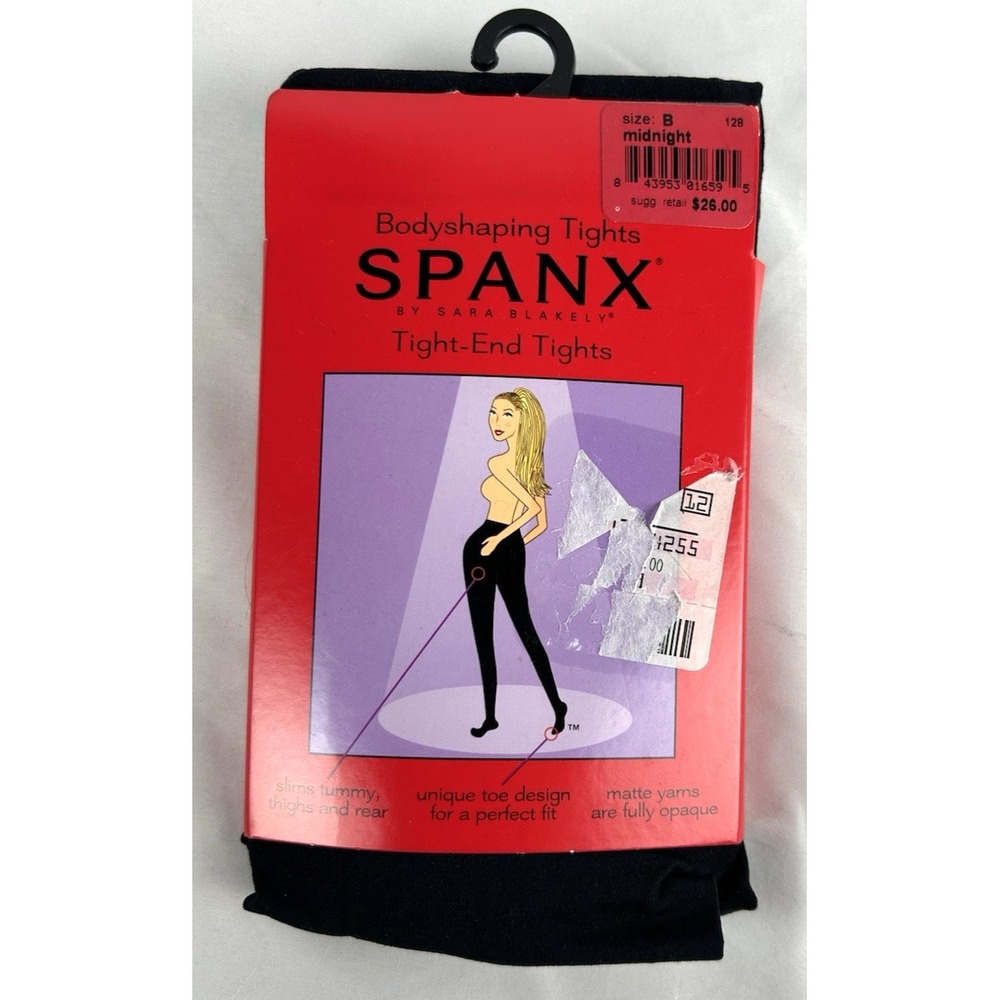 NEW Spanx Midnight Tight End Tights Bodyshaping Size B